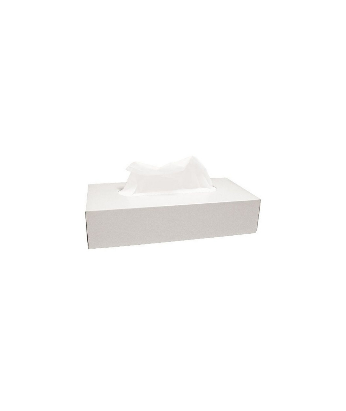 Boîte mouchoirs pure ouate blanche lisse 2 plis 22x23cm